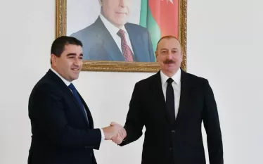 Իլհամ Ալիևն այսօր ընդունել է Վրաստանի խորհրդարանի նախագահի գլխավորած պատվիրակությանը