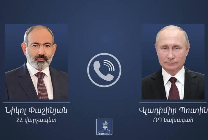 Նիկոլ Փաշինյանն ու Վլադիմիր Պուտինն անդրադարձել են ԼՂ-ում ստեղծված հումանիտար ու էներգետիկ ճգնաժամին